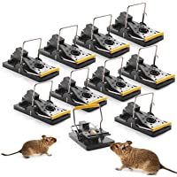 Ulikey 10 Pcs Trampas para Ratones- Reutilizable Trampa Ratones- Trampa de Ratón Trampa Profesional para Ratas- Alta…